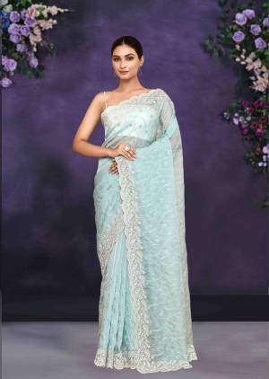 Look Pretty Wearing This Lovely Designer  Readymade  Saree