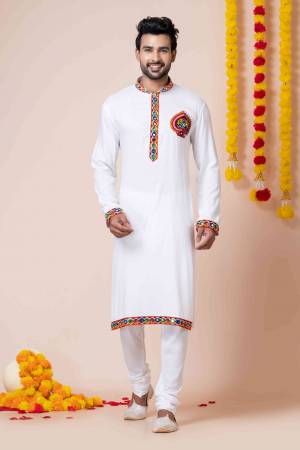 Shine Bright In This Designer Readymade Mens Wear Kurta Here