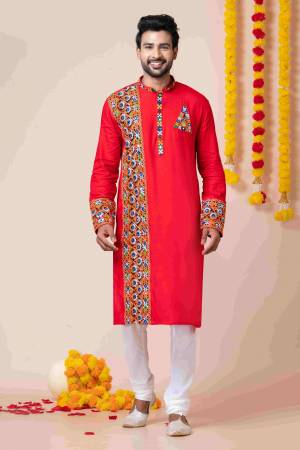 Shine Bright In This Designer Readymade Mens Wear Kurta Here