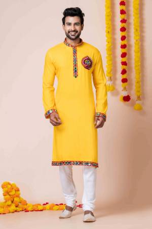 Shine Bright In This Designer Readymade Mens Wear Kurta Here