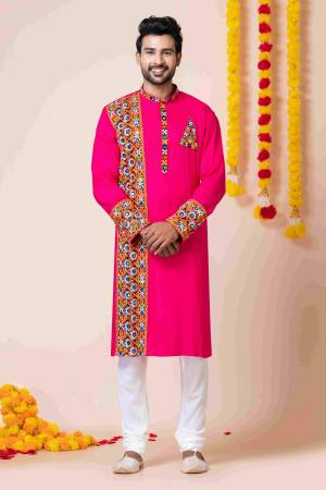 Shine Bright In This Designer Readymade Mens Wear Kurta Here