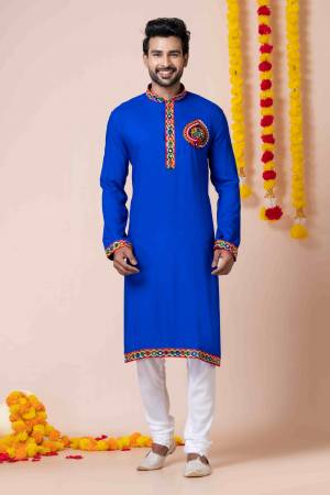 Shine Bright In This Designer Readymade Mens Wear Kurta Here