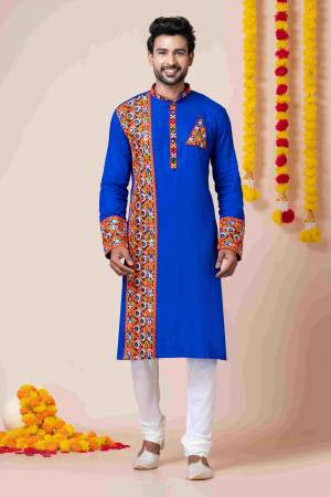 Shine Bright In This Designer Readymade Mens Wear Kurta Here