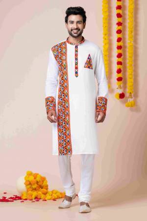 Shine Bright In This Designer Readymade Mens Wear Kurta Here