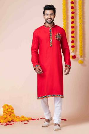 Shine Bright In This Designer Readymade Mens Wear Kurta Here