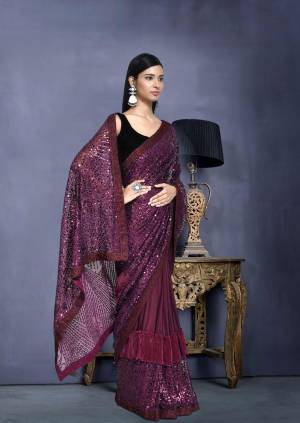 Look Pretty Wearing This Lovely Designer  Saree