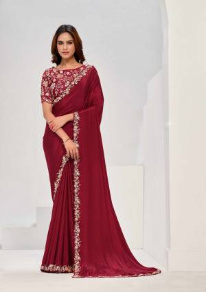 Look Pretty Wearing This Lovely Designer  Saree