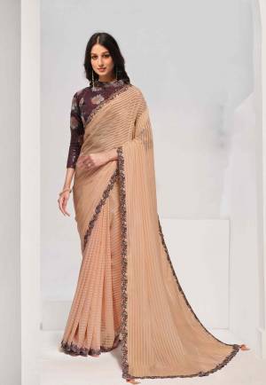 Look Pretty Wearing This Lovely Designer  Saree