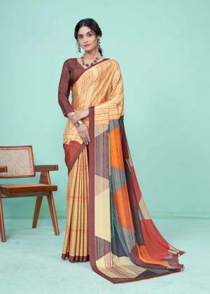 Look Pretty Wearing This Lovely Designer  Saree