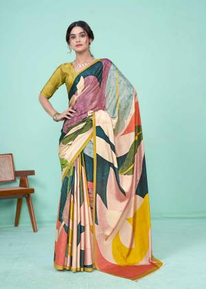 Look Pretty Wearing This Lovely Designer  Saree