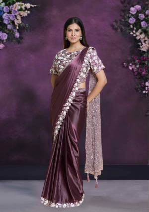 Look Pretty Wearing This Lovely Designer  Readymade Saree