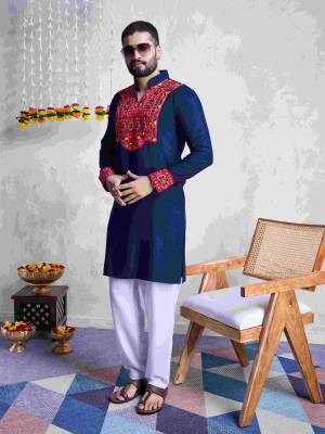 Shine Bright In This  Designer Readymade Mens Wear Kurta Here