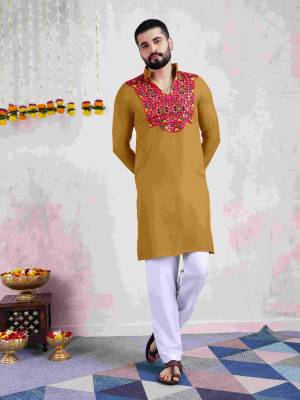 Shine Bright In This  Designer Readymade Mens Wear Kurta Here