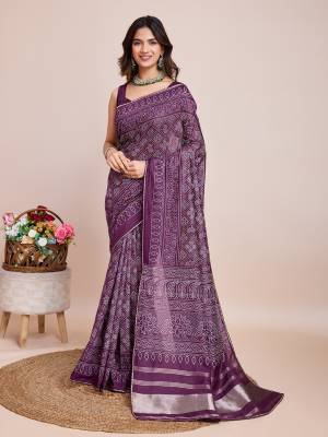 Look Pretty Wearing This Lovely Designer  Saree