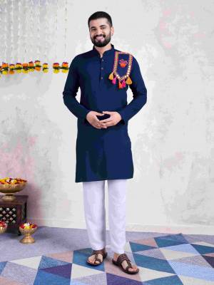 Shine Bright In This  Designer Readymade Mens Wear Kurta Here