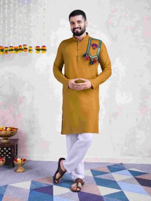 Shine Bright In This  Designer Readymade Mens Wear Kurta Here