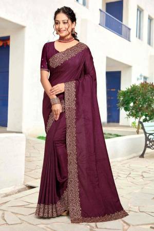 Look Pretty Wearing This Lovely Designer  Saree