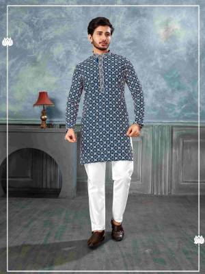 Shine Bright In This  Designer Readymade Mens Wear Kurta Here