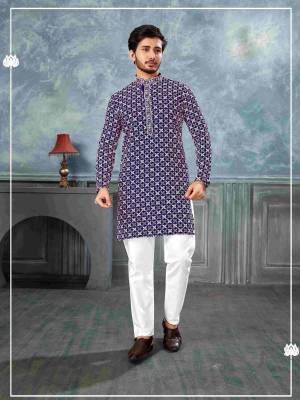 Shine Bright In This  Designer Readymade Mens Wear Kurta Here