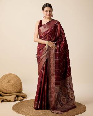 Look Pretty Wearing This Lovely Designer  Saree