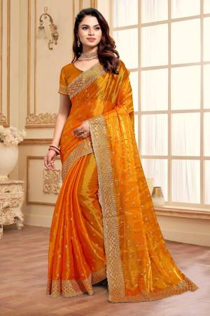 Look Pretty Wearing This Lovely Designer  Saree