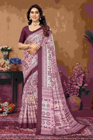 Look Pretty Wearing This Lovely Designer  Saree