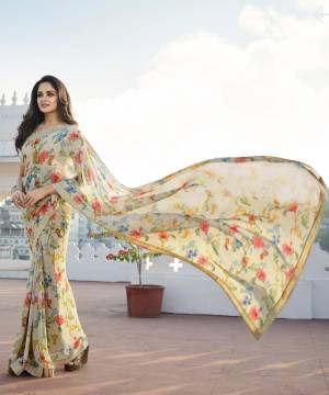 Look Pretty Wearing This Lovely Designer  Saree