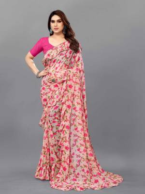 Look Pretty Wearing This Lovely Designer  Saree