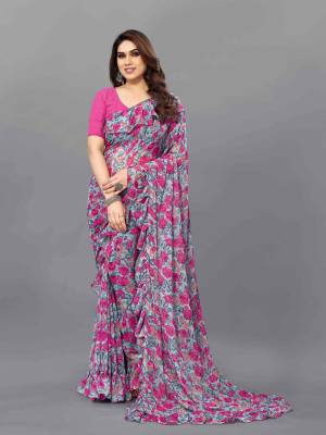 Look Pretty Wearing This Lovely Designer  Saree