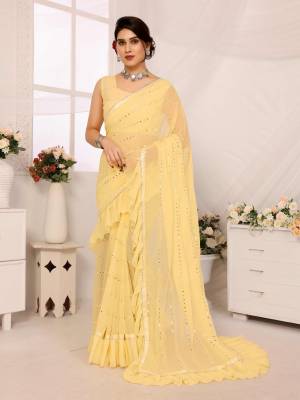 Look Pretty Wearing This Lovely Designer  Saree