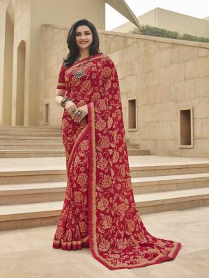 Look Pretty Wearing This Lovely Designer  Saree