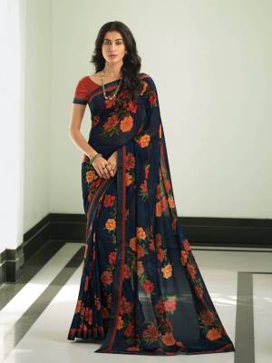 Look Pretty Wearing This Lovely Designer  Saree