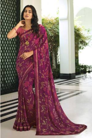 Look Pretty Wearing This Lovely Designer  Saree