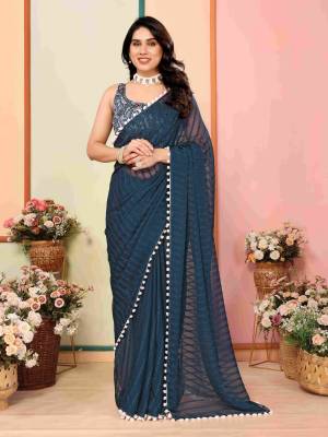 Look Pretty Wearing This Lovely Designer  Saree