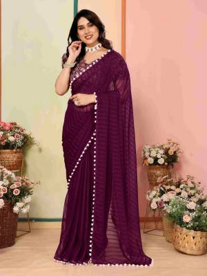 Look Pretty Wearing This Lovely Designer  Saree