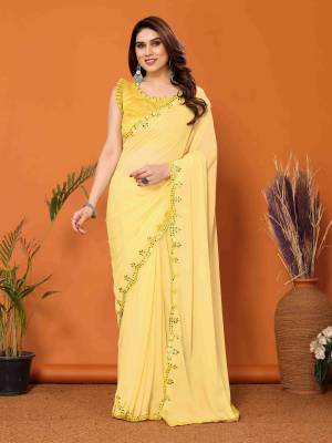 Look Pretty Wearing This Lovely Designer  Saree