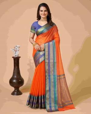 Look Pretty Wearing This Lovely Designer  Saree