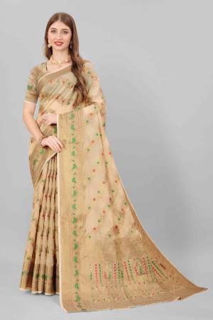 Look Pretty Wearing This Lovely Designer  Saree