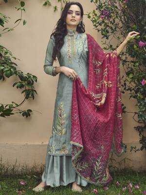 Exclusive Modal Silk Embroidered Dress Material