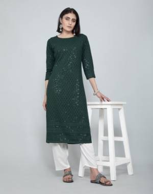 designer wear readymade kurti with sequence all over work