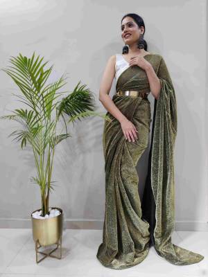 Look Pretty Wearing This Lovely Designer Ready To Wear Saree With Belt