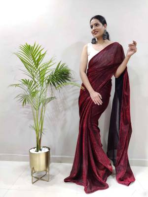 Look Pretty Wearing This Lovely Designer Ready To Wear Saree With Belt